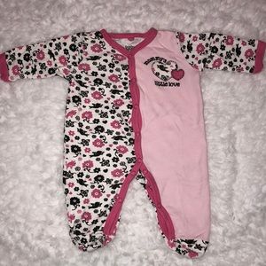 “Mommy’s Little Love” Footed Sleeper (0-3mo)